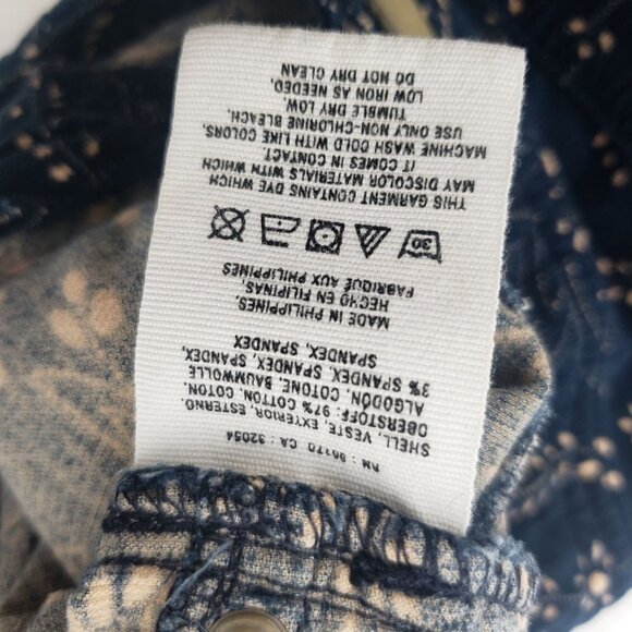 Anthropologie Pilcro And The Letterpress Serif Navy Blue Floral Corduroy Pants‎ - Picture 6 of 8